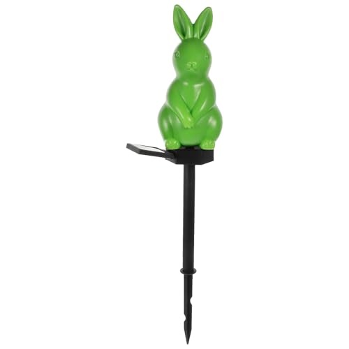 BESPORTBLE Solar Gartenleuchte Osterhase, Led Bunny Lampe FüR AußEn, Wetterfest Ip65, Solar Deko FüR Garten, Mehrfarbig, 47cm von BESPORTBLE