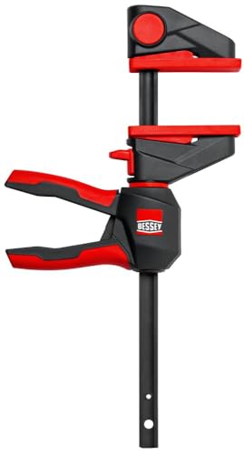 BESSEY Einhandzwinge mit drehbarem Griff EZ360M-30, Spannweite 300 mm Ausladung 60 mm, einfaches Überkopfarbeiten, Innovativer 360° Dreh-Mechanismus, Gewicht 0,48 Kg von BESSEY