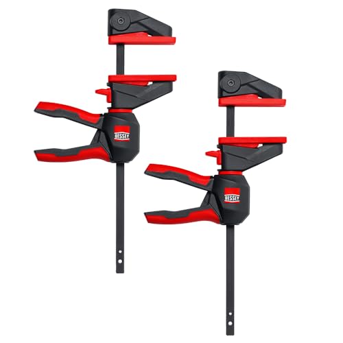 BESSEY Einhandzwinge mit drehbarem Griff EZ360S-11SET, Spannweite 110 mm Ausladung 40 mm, Spannkraft 40 Kg, Innovativer 360° Dreh-Mechanismus, ideal für Modellbau, Gewicht 0,23 Kg von BESSEY