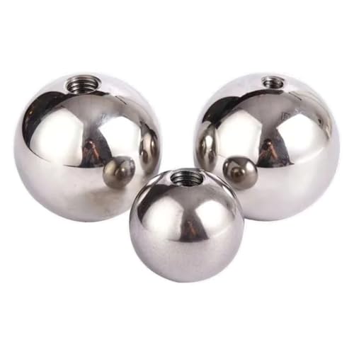 1 Stück M5-Gewinde Halbloch Metrische Bohrkugeln aus Edelstahl Innengewinde Sackloch Glatte Kugelperlen Außendurchmesser 8 mm - 55 mm(12.7mm) von BESSX