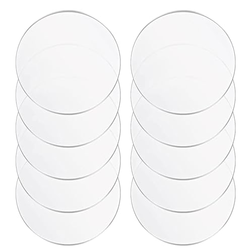 10 Stück runde Acrylscheiben, Dicke 5 mm, runde Kunststoffplatte, ideal for Kuchenhalter, Präsentationen und DIY-Projekte, Durchmesser 60 mm(Diameter 30mm) von BESSX