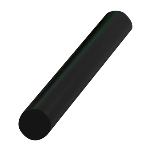 Robuster Polyurethan-Rundstab, massiv, for Modellbau, Prototyping und industrielle Anwendungen, Schwarz(110mm*50cm) von BESSX