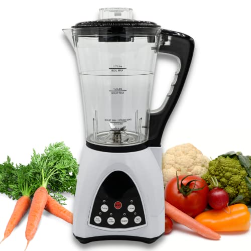 Multi Robot elektrische Suppenterrine, Multifunktionaler Roboter, 6 Programme, 2-in-1-Funktion: Mixbecher und Maker, Suppen und Cremes, hält Wärme, kocht, schlägt, mixt, zerkleinert, 1,7 l. von BEST DIRECT