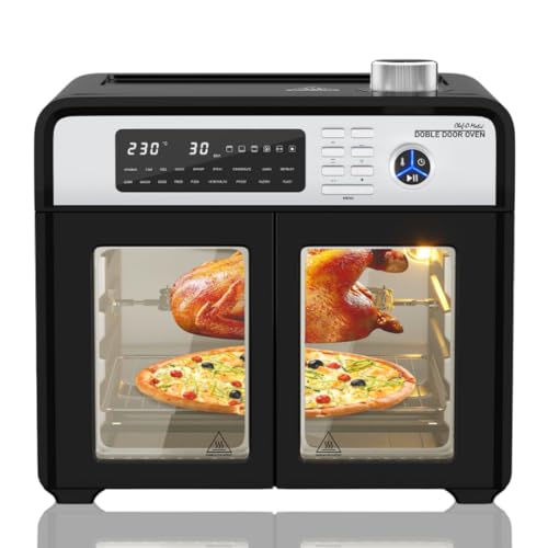 Minibackofen Chef O Matic Double Door Oven, XXL Heißluft Backofen, Airfryer ohne Öl, 28 Liter, 1700 Watt, Heißluftfritteuse, digitalen LED-Display Minibackofen Chef O Matic Double Door Oven, XXL Heißluft Backofen, Airfryer ohne Öl, 28 Liter, 1700 Watt, Heißluftfritteuse, digitalen LED-Display von BEST DIRECT