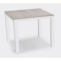 Alu-Tisch Houston Gartentisch outdoor ca. 90x90x74,5 cm versch. Farben weiss/silber - Best Freizeitmöbel von BEST FREIZEITMÖBEL