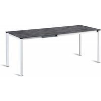 Best Freizeitmöbel - Ausziehtisch Palazzo Gartentisch outdoor in ca. 160/210x90 cm versch. Farben weiss/Cement von BEST FREIZEITMÖBEL