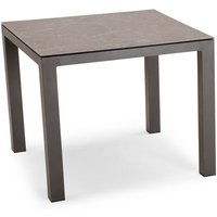 Best Freizeitmöbel - Alu-Tisch Houston Gartentisch outdoor ca. 90x90x74,5 cm versch. Farben anthrazit/anthrazit von BEST FREIZEITMÖBEL