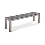 Best Freizeitmoebel Aluminium Bank 3 Personen Silber 1600 x 450 x 340 mm von BEST FREIZEITMOEBEL