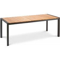 Aluminium Tisch Paros 210 x 90 cm anthrazit/Teakholz Loungetisch - Best Freizeitmöbel von BEST FREIZEITMÖBEL
