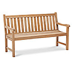 Best Freizeitmoebel Teak Bank 3 Personen Braun 1500 x 820 x 600 mm von BEST FREIZEITMOEBEL