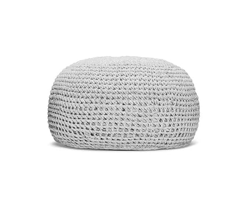 Best Pouf Ronda 55x55x41cm Light Grey von Froschkönig24