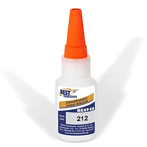 BEST KLEBSTOFF - CA 212 | Sekundenkleber niedrigviskos | 20g | Komponentenkleber | lösungsmittelfreier Cyanacrylat-Klebstoff | Universalklebstoff von BEST KLEBSTOFFE