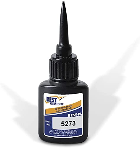 BEST KLEBSTOFF - PL 5273-1 UV Kleber kapillar | 10g | Niedrigviskos | zum bauen und reparieren | UV Fix | Steinschlag Reparatur Kit | Super Klebstoff von BEST KLEBSTOFFE