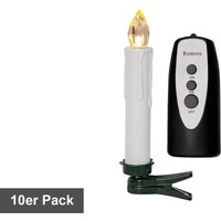 Star Trading Kabellose led Baumkerzen ,John' mit Fernbedienung, 10Stück, Batteriebetrieb, Timer, weiß, h 13cm Star Trading Kabellose led Baumkerzen ,John' mit Fernbedienung, 10Stück, Batteriebetrieb, Timer, weiß, h 13cm von BEST SEASON