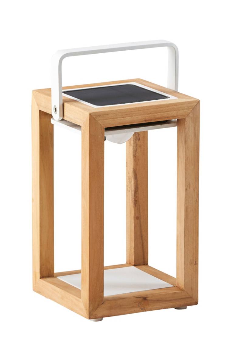 BEST-LIGHT Solarleuchte 15 x 14 x 28 cm, Teak /  Weiß - Auslaufartikel von BEST