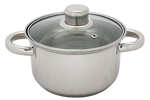 BESTCOOKING Kochtopf Edelstahl mit Glasdeckel 3,5 L 20 cm Topf Kochen von BESTCOOKING