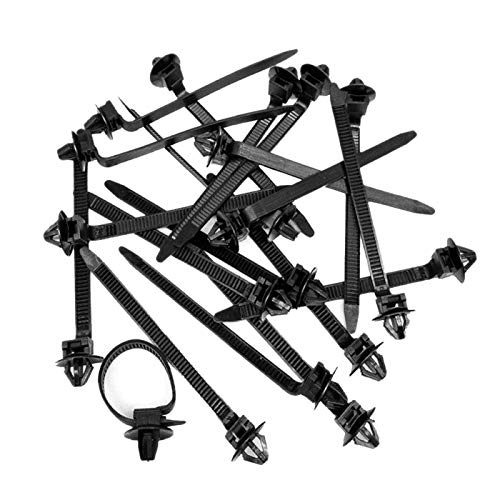 BESTEU 50 Stücke Nylon Kabelbinder Feste Befestigungen Clips Auto Kabelbefestigung Reißverschluss für Alle Autos von BESTEU