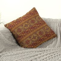 Bestgoodies - Kissenhülle mit Reißverschluss 45 x 45 cm ( Marakesh Terracotta ) - Bohemian Oriental Boho - Hochwertiger Kissenbezug mit von BESTGOODIES