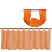 Bestgoodies - Schlaufen-Bistrogardine in B160cm x L45cm, transparente uni Scheibengardine Voile in vielen verschiedenen Farben erhältlich (hellorange von BESTGOODIES