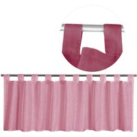 Bestgoodies - Schlaufen-Bistrogardine in B160cm x L60cm, transparente uni Scheibengardine Voile in vielen verschiedenen Farben erhältlich (bordeaux von BESTGOODIES