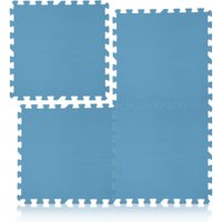 Bodenschutzmatte Blau 8 Stück ( 50 x 50 x 0,4 cm ) - 2m² - Schutzmatte für Fitnessgeräte, Yoga, Fitness - Blau von BESTGOODIES