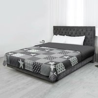 Home & Living Tagesdecke 220x240cm ( Anthrazit ) - Öko-Tex 100 - Bettüberwurf Sofaüberwurf Bettdecke - gesteppte Decke - Anthrazit von BESTGOODIES