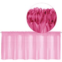 Bestgoodies - Stangendurchzug-Bistrogardine in B160cm x L60 cm, transparente uni Scheibengardine Voile in vielen verschiedenen Farben erhältlich von BESTGOODIES