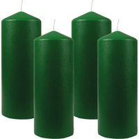 Bestgoodies - Wachskerzen ( 4er Pack ) Hellgrün Stumpenkerzen Ø6cm x 13,5cm - Kerze in vielen Farben, Lange Brenndauer - Hergestellt in eu - Kerzen von BESTGOODIES