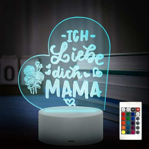 BESTIELAM Geschenke für Mama, Geschenke für Mama - LED Nachtlicht Lampe mit personalisiertem Spruch, Geburtstagsgeschenk für Mama, Geschenk Mama Geburtstag, Weihnachtsgeschenke für Mama von BESTIELAM