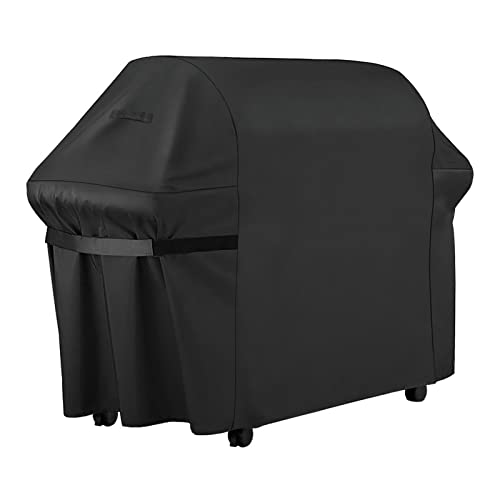 Grillabdeckung Wetterfest, Grill Abdeckung UV-Beständig 600D Oxford-Stoff Schwerlast Reißfest BBQ Gasgrill Abdeckung für Weber, Brinkmann, Char Broil Outback & mehr Universell (147x61x122cm) Schwarz von BESTILA