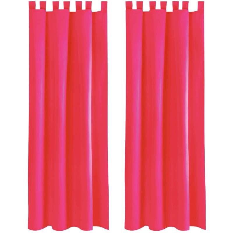 Bestlivings 2er Set Dekoschal EllenSchlaufe mit Raffhalter & Haken 140 x 245 cm Pink von BESTLIVINGS