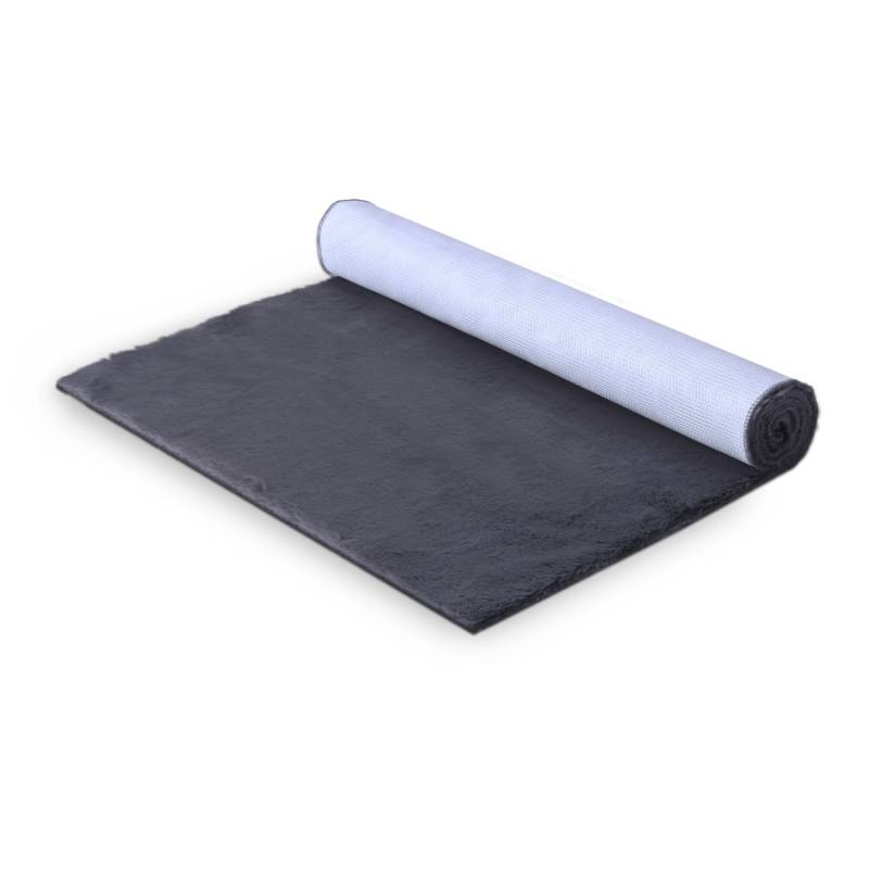 Bestlivings Allzweckteppich Faux Rabbit 60 x 120 cm Anthrazit von BESTLIVINGS