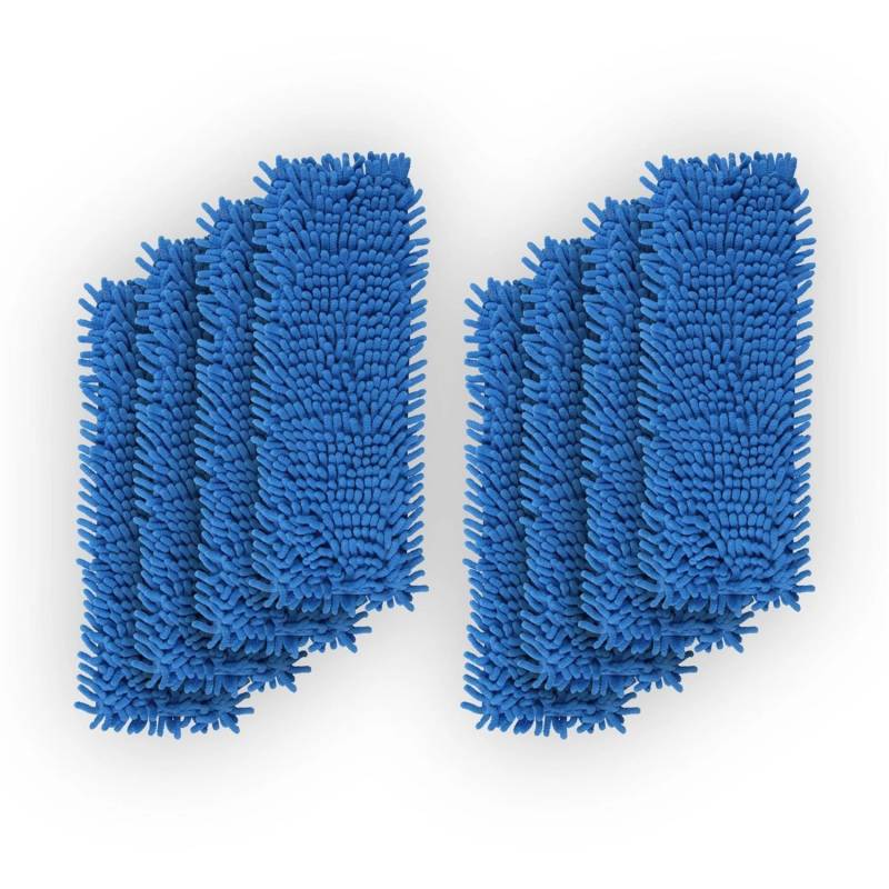 Bestlivings Bodenwischer Ersatzbezug Mikrovelour Chenille Blau 8er Pack von BESTLIVINGS