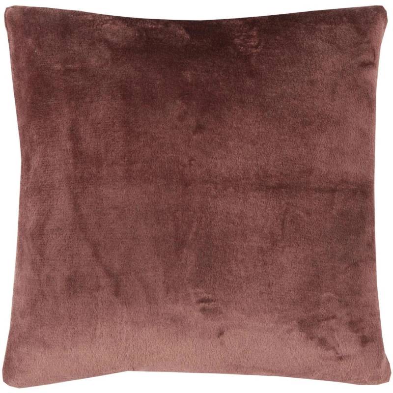 Bestlivings Dekokissen Kuschel Kissenbezug mit Reißverschluss 60 x 60 cm Braun von BESTLIVINGS