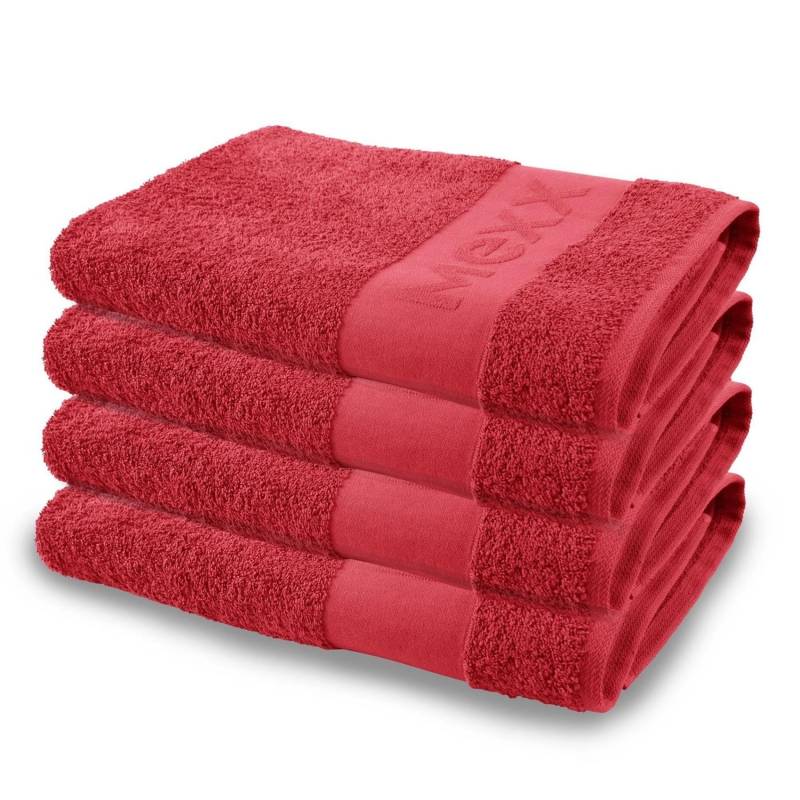 Bestlivings Duschtuch Rot 70 x 140 cm 4 Stück von BESTLIVINGS