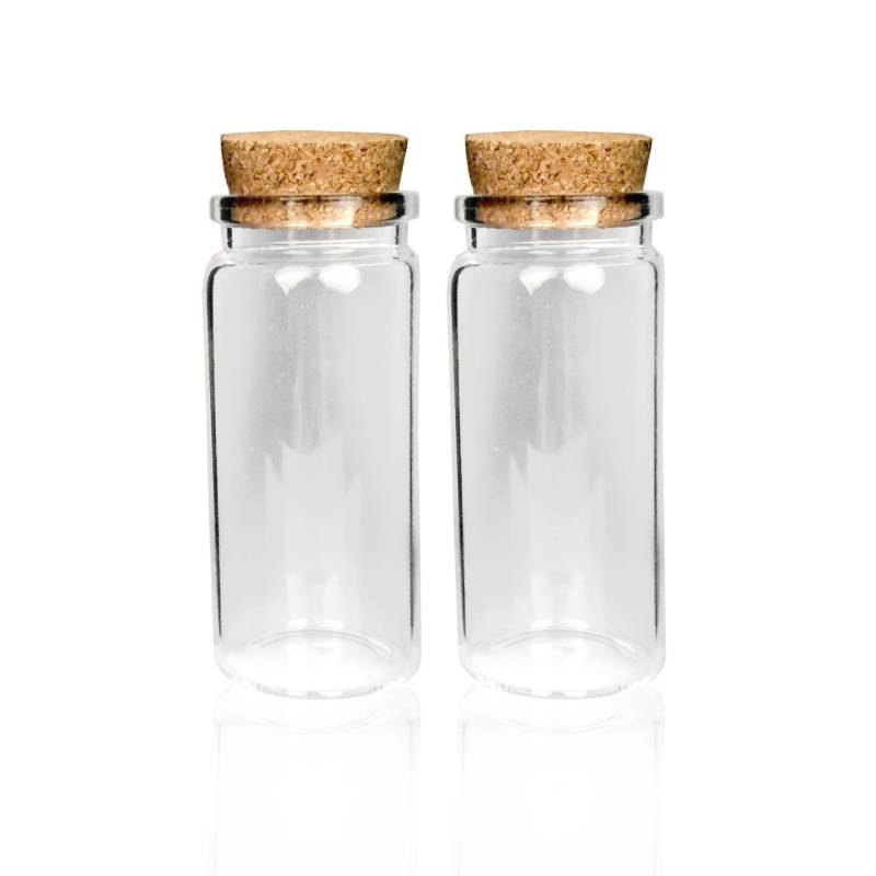 Bestlivings Fläschchen Glas mit Korken Set 50ml 2er Pack von BESTLIVINGS