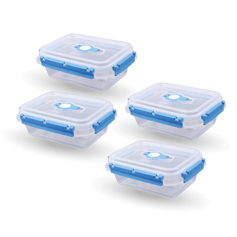 Bestlivings Frischhaltebox 0,9L Lunchbox Im Set Blau 4er Pack von BESTLIVINGS