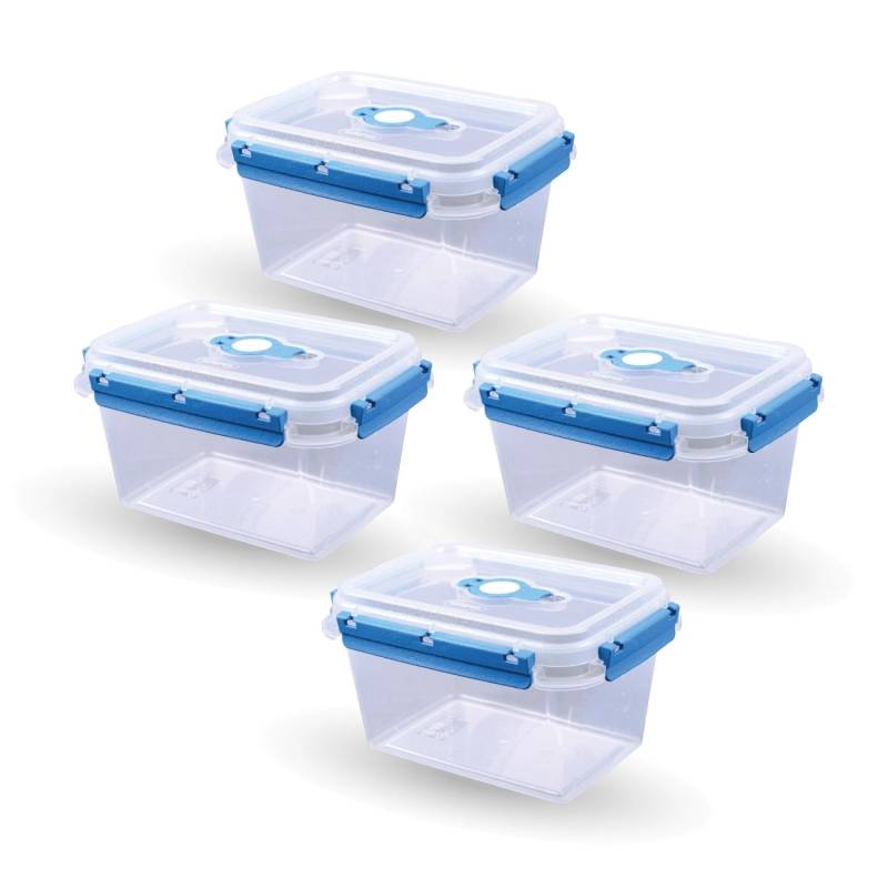 Bestlivings Frischhaltebox 1,5L Lunchbox Im Set Blau 4er Pack von BESTLIVINGS