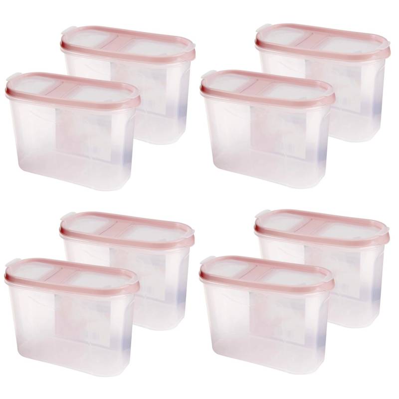 Bestlivings Frischhaltebox Schüttdose 1,4 Liter 8er Pack Altrose von BESTLIVINGS