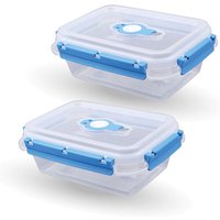 Frischhaltedosen für Lebensmittel ( 0,9 l ) - 2er Pack Blau - Vorratsdose luftdicht, Aufbewahrungsbox Meal Prep Box, Lunchbox, bpa Frei - Blau von BESTLIVINGS