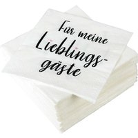 Hochwertige Servietten ( 40er Pack ) 33x33 cm, 3-lagig - Partyservietten mit Motiv Lieblingsgäste - für Party, Geburtstag oder Feiern von BESTLIVINGS