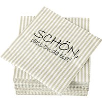 Hochwertige Servietten ( 40er Pack ) 33x33 cm, 3-lagig - Partyservietten mit Motiv Schön das du da bist - für Party, Geburtstag oder Feiern von BESTLIVINGS