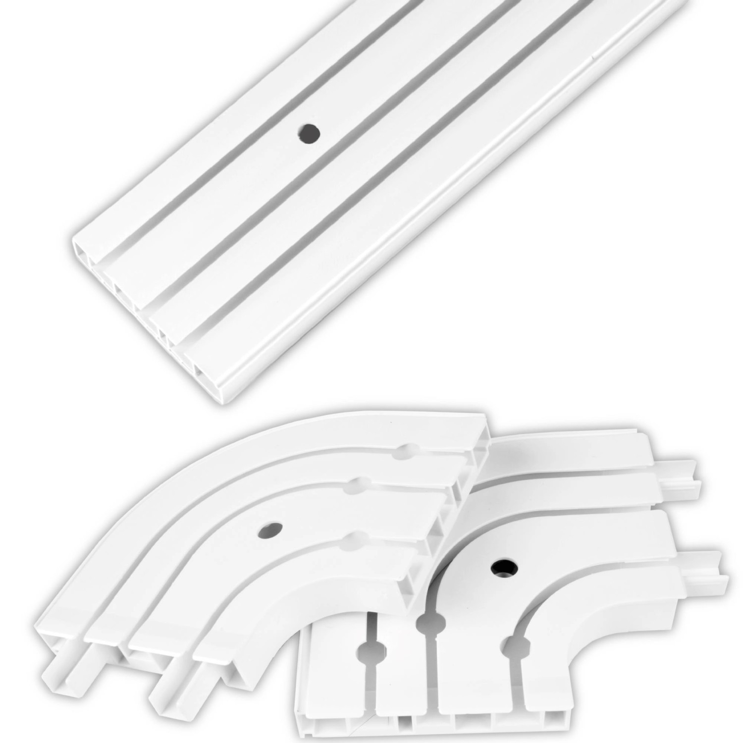 Bestlivings 240 cm Innenlaufschiene 3 Läufig & 2er Set Rundbogen / 2 x 120 cm Bestlivings 240 cm Innenlaufschiene 3 Läufig & 2er Set Rundbogen / 2 x 120 cm von BESTLIVINGS