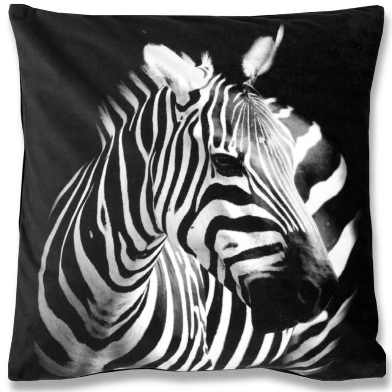 Bestlivings Kissenhülle 2er Pack Fotodruck 40 x 40 cm Zebra von BESTLIVINGS