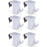 Bestlivings - Klemmträger 6er Pack - für Cafehaustangen Ø10mm - Fensterrahmen 10-27mm - Klemmfix Ersatzträger - ohne Bohren, Schrauben, Kleben, von BESTLIVINGS