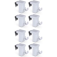 Bestlivings - Klemmträger 8er Pack - für Cafehaustangen Ø10mm - Fensterrahmen 10-27mm - Klemmfix Ersatzträger - ohne Bohren, Schrauben, Kleben, von BESTLIVINGS