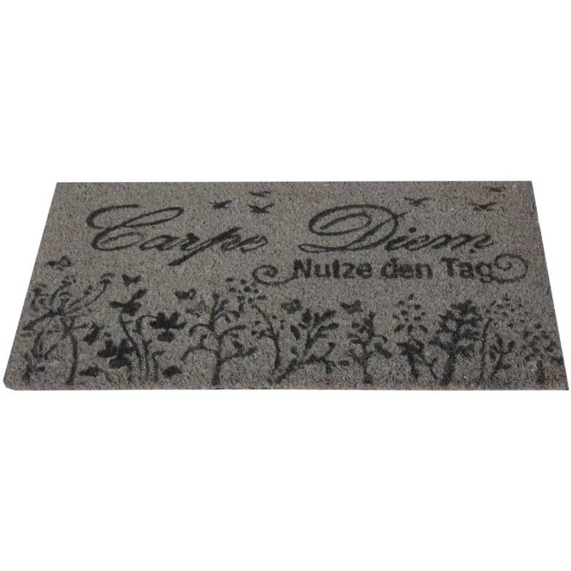 Bestlivings Kokos Fußmatte Grau 25 x 50 cm Carpe Diem Bestlivings Kokos Fußmatte Grau 25 x 50 cm Carpe Diem von BESTLIVINGS