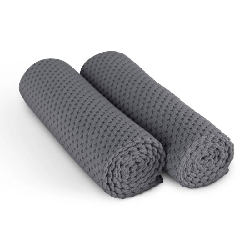 Bestlivings Microfaser Geschirrtuch Double Face 60 x 40 cm 4er Pack Anthrazit von BESTLIVINGS