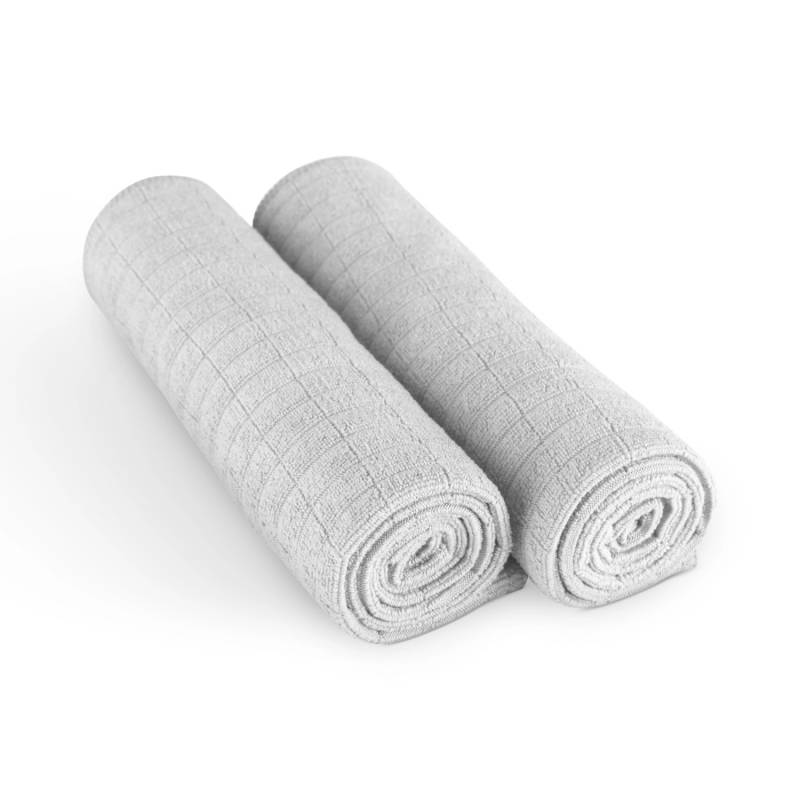 Bestlivings Microfaser Geschirrtuch Sunshine 65 x 45 cm 4er Pack Hellgrau von BESTLIVINGS
