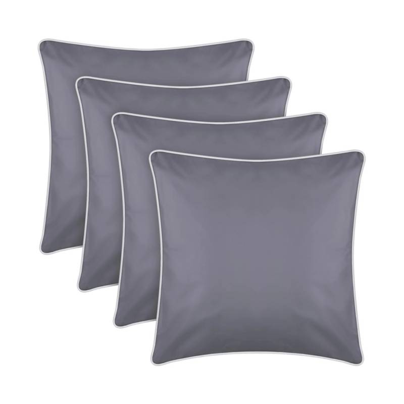 Bestlivings Outdoor Kissen mit Weißer Paspel 4 Stück 4er Pack von BESTLIVINGS